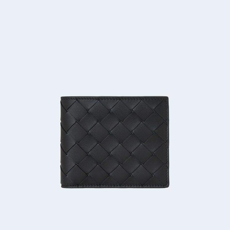 보테가 베네타 인트레치아토 반지갑 투톤 블랙